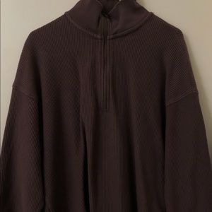 Aerie corded oversized quarter sweatshirt so cute